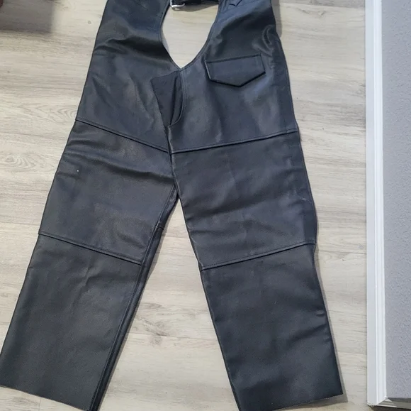 Black Leather Chaps